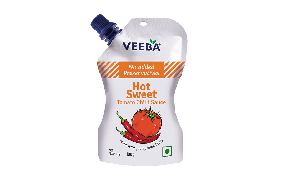 Veeba Hot Sweet Tomato Chilli Sauce   Pouch  100 grams